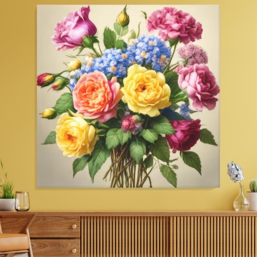 Bloesems in volle bloei canvas afdruk (Insitu (Woonkamer))