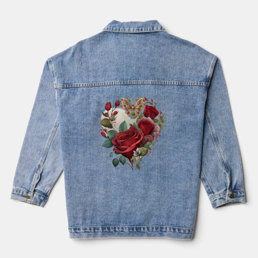 Bloesems & Kostbare Vlinder Denim Jacket (Achterkant)