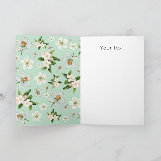  bloesems Moederdag Holiday Kaart (Binnen)