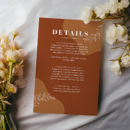 Bloesems of Love: eenvoudige Abstracte bladeren De Informatiekaartje