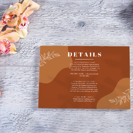 Bloesems of Love: eenvoudige Abstracte bladeren Informatiekaartje