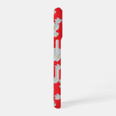 Bloesems op rood iPhone 16 hoesje (Rechterkant)