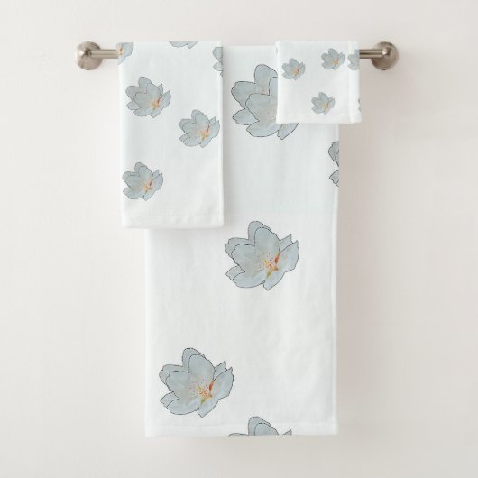 Bloesems op wit bad handdoek (Insitu)