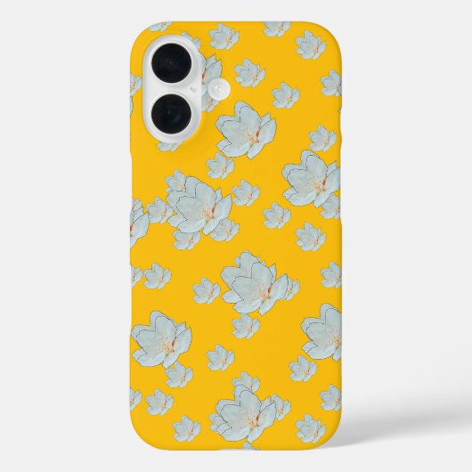 Bloesems op zonnig geel Case-Mate iPhone case (Achterkant)