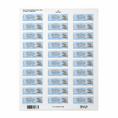 Bloesems rode buikpapegaai etiket (Full Sheet)