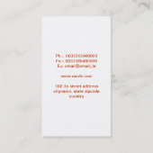  bloesems rode liefde hart visitekaartje (Achterkant)