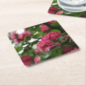 Bloesems Roze Bloemen Custom Vierkante Onderzetter (Schuin)