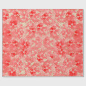 Bloesems van de Bloem van de pastelkleur de Rode Cadeaupapier (Vlak)