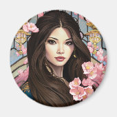 Bloesems van Elegantie Magneet (Voorkant)