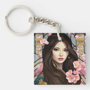 Bloesems van Elegantie Sleutelhanger