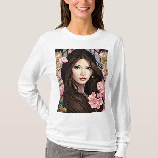 Bloesems van Elegantie T-shirt (Voorkant)