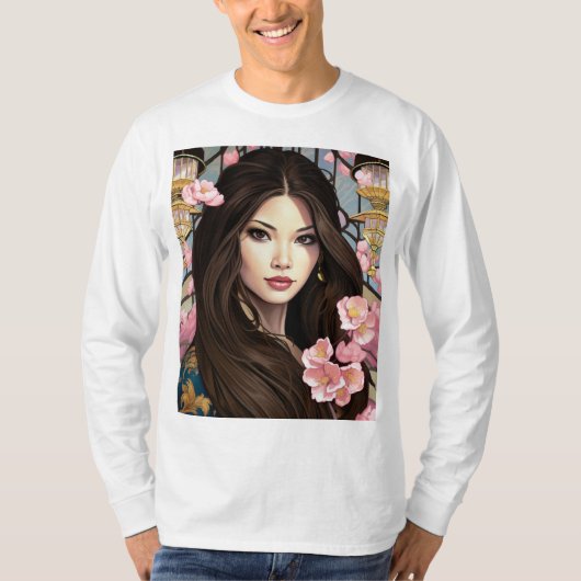 Bloesems van Elegantie T-shirt (Voorkant)