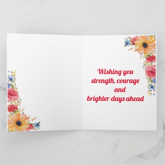 Bloesems van vreugde kaart (Binnen)