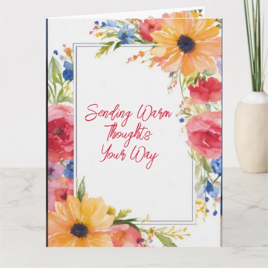 Bloesems van vreugde kaart (Voorkant)