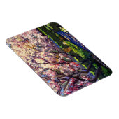 Bloesems van witte levendige paarse en rode magneet (Rechterzijde)