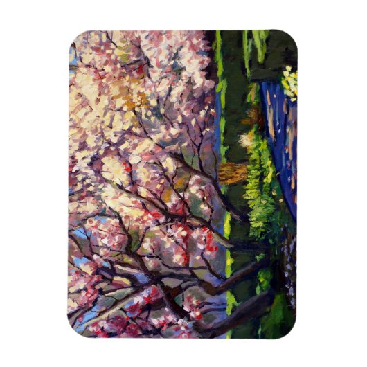 Bloesems van witte levendige paarse en rode magneet (Verticaal)