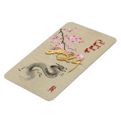 Bloesems Vietnamees Nieuwjaar van de Draak RcM Magneet (Linkerzijde)