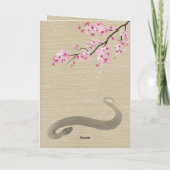 Bloesems Vietnamees Nieuwjaar van de Slang VGC Kaart (Achterkant)