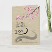 Bloesems Vietnamees Nieuwjaar van de Slang VGC Kaart (Voorkant)