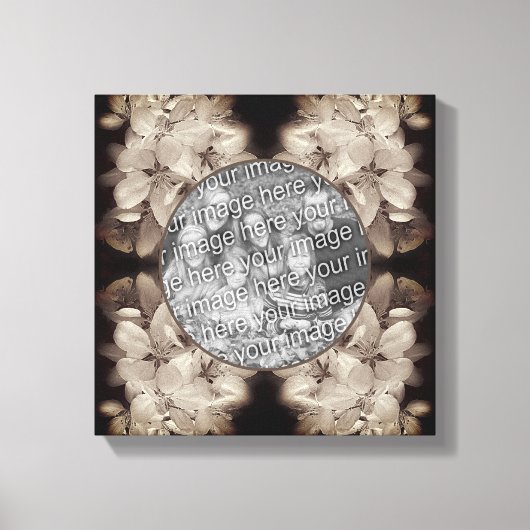 Bloesems Vintage Maak Je Eigen Foto Canvas Afdruk (Voorkant)