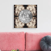 Bloesems Vintage Maak Je Eigen Foto Canvas Afdruk (Insitu (Woonkamer))