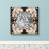 Bloesems Vintage Maak Je Eigen Foto Canvas Afdruk (Insitu (Houten vloer))