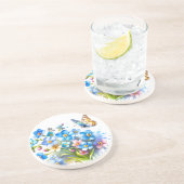 Bloesems & Vlinders Zandsteen Onderzetter (Zijkant)