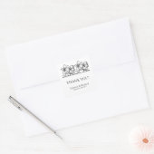 bloesems | Zwart-wit bruiloft gunst Vierkante Sticker (Envelop)