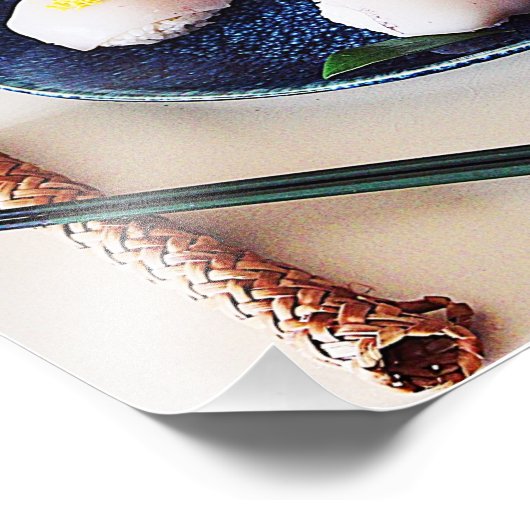 bloesemsushi foto afdruk (Hoek)