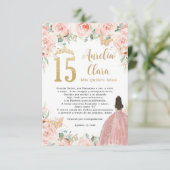 Bloesemvlinders Quinceañera Prayer Kaart (Staand voorkant)