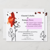 Bloetrode bloemen kaart (Voorkant)