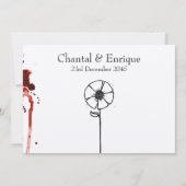 Bloetrode bloemen kaart (Achterkant)