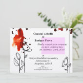 Bloetrode bloemen kaart (Staand voorkant)