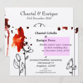 Bloetrode bloemen kaart (Voorkant / Achterkant)