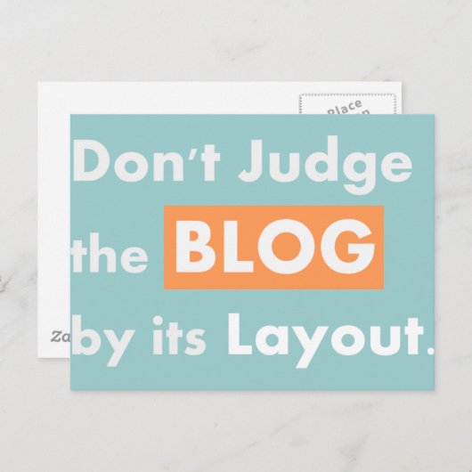 Blog citeert niet rechter briefkaart (Voorkant / Achterkant)