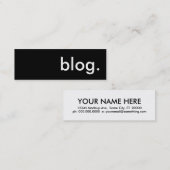blog. mini visitekaartje (Voorkant / Achterkant)