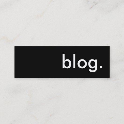 blog. mini visitekaartje (Voorkant)