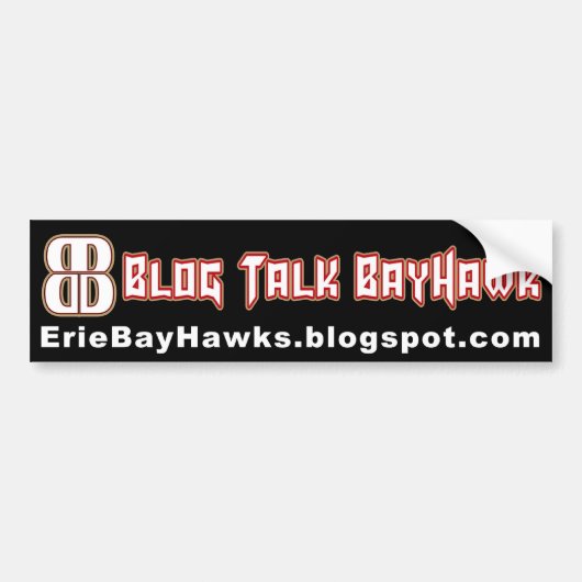Blog Talk BayHawk bumper sticker (Voorkant)