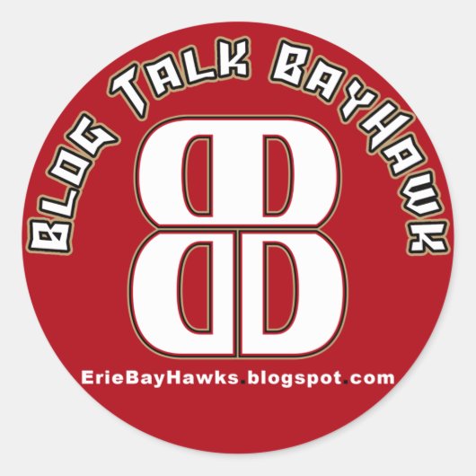 Blog Talk BayHawk Rode Stickers (Voorkant)