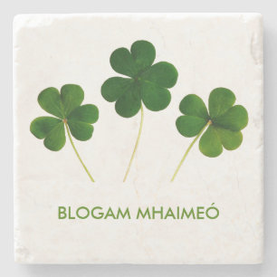 Blogam Mhaimeó: Cuppa Shamrock van Irish Grandma's Stenen Onderzetter