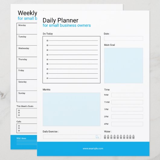 Blogberichtplanner sjabloon (Voorkant / Achterkant)