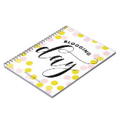 Blogdag Roze & Gele Confetti Gepersonaliseerd Notitieboek (Linkerzijde)