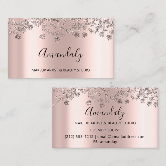 Bloger Roos voor gebeurtenisplanner Visitekaartje (Voorkant / Achterkant)