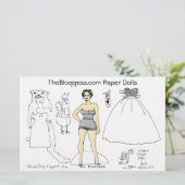Blogge papieren poppen (met fattiekunst) briefpapier (Staand voorkant)