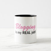 Bloggen is mijn ECHTE taak - Blog Life Mok (Center)