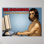 Bloggen is zo eenvoudig dat zelfs een Caveman het Poster (Voorkant)