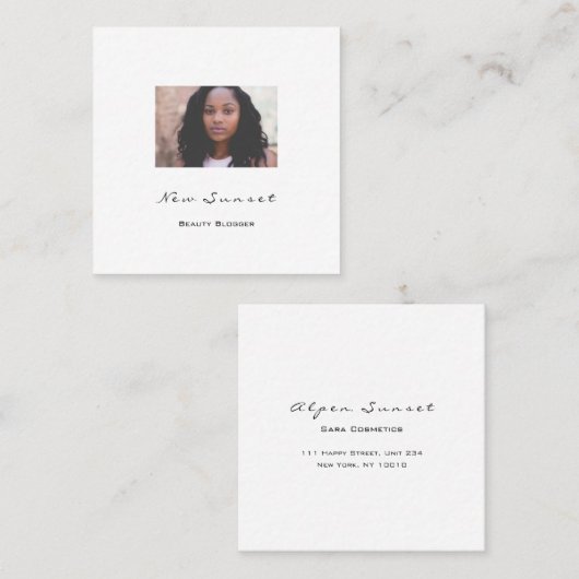 Blogger Blogger Blogger Blogger - gewoon modern Vierkante Visitekaartje (Voorkant / Achterkant)