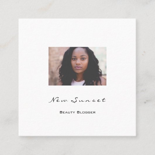 Blogger Blogger Blogger Blogger - gewoon modern Vierkante Visitekaartje (Voorkant)