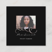 Blogger Blogger Blogger Photo Event Planner White  Vierkante Visitekaartje (Voorkant)