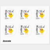 Blogger Chick Ronde Sticker (Vel)